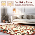 Ornate Floral Bordered Classic Design Rug