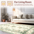 Delicate Floral Vine Swirl Pattern Rug