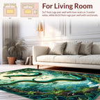 Enchanted Forest Serpent Swirl Rug