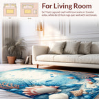 Ocean Serenity Fish Shell Scenery Rug
