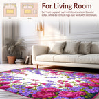 Vibrant Floral Embrace Botanical Design Rug