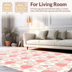 Abstract Coral Soft Pink Pattern Rug