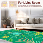 Sea Turtle Aquatic Garden Pattern Rug