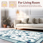 Art Nouveau Floral Scroll Pattern Rug