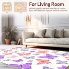 Whimsical Butterfly Garden Pattern Rug