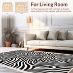 Wild Zebra Stripe Abstract Rug