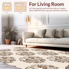 Ornate Brain Pattern Textured Ground Rug