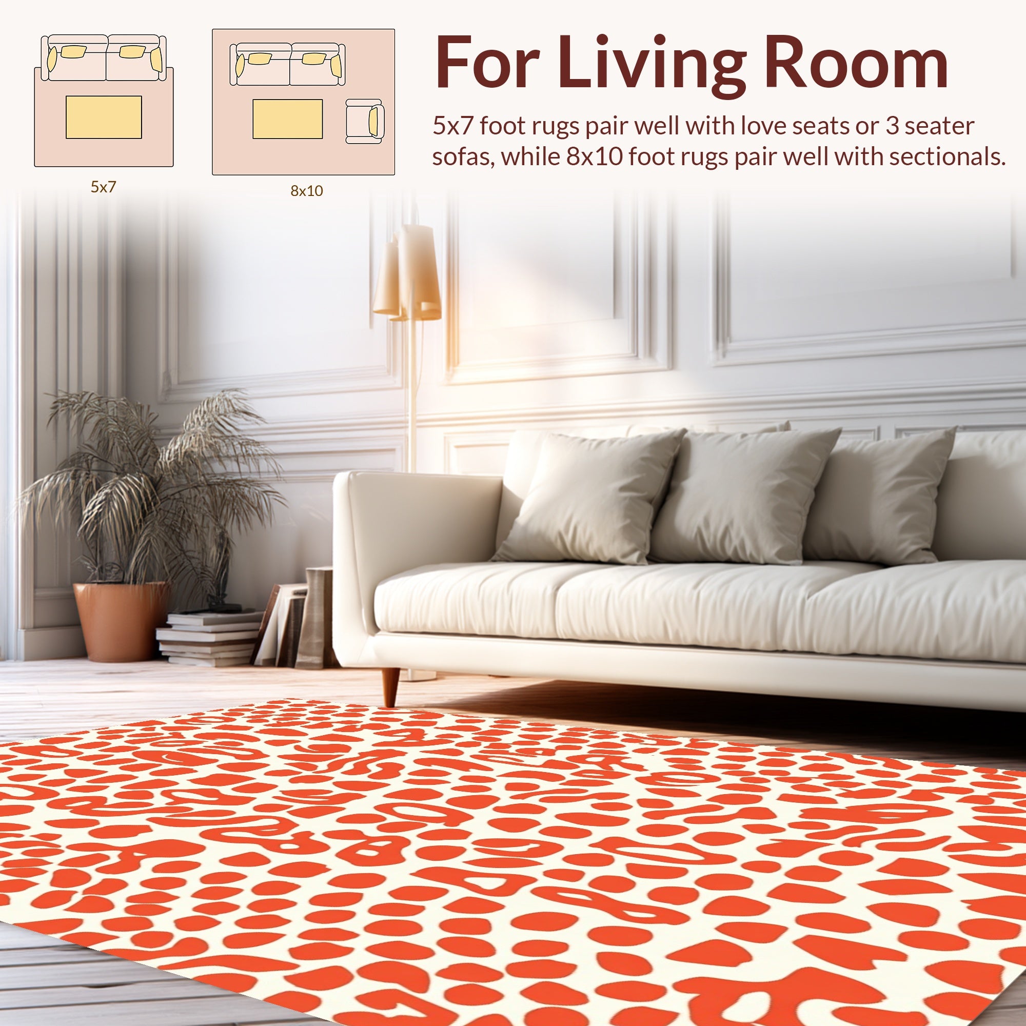 Organic Animal Print Pattern Rug