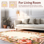 Elegant Floral Swirls and Blooms Rug