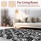 Bold Floral Abstract Pattern Rug