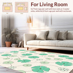 Water Lily Floral Pattern Rug