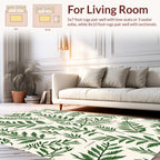 Botanical Fern Pattern Design Rug