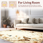 Elegant Butterfly Floral Vines Design Rug