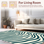 Abstract Wave Patterned Rug