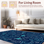 Oceanic Turtle And Botanical Art Nouveau Rug