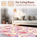 Abstract Whimsical Floral Bloom Design Rug