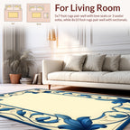 Elegant Floral Swirl Pattern Rug