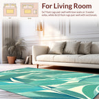 Tropical Leaf Pattern Vivid Tones Rug