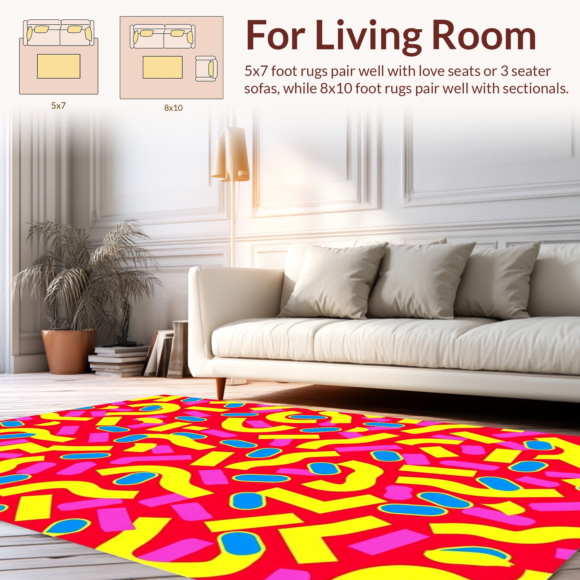Groovy Fun Abstract Shapes Rug
