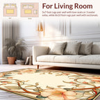 Floral Art Nouveau Inspired Design Rug