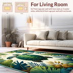 Tropical Turtle Lush Foliage Design Rug