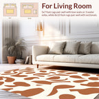 Abstract Organic Brown Cream Pattern Rug