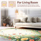 Whimsical Garden Fluttering Butterflies Rug