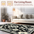 Ornate Floral Scrollwork Pattern Rug