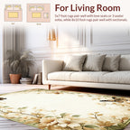 Floral Butterfly Vine Border Rug