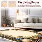 Nautical Floral Art Nouveau Design Rug