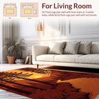 Sunset Forest River Landscape Rug