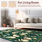 Art Nouveau Butterfly and Floral Motif Rug
