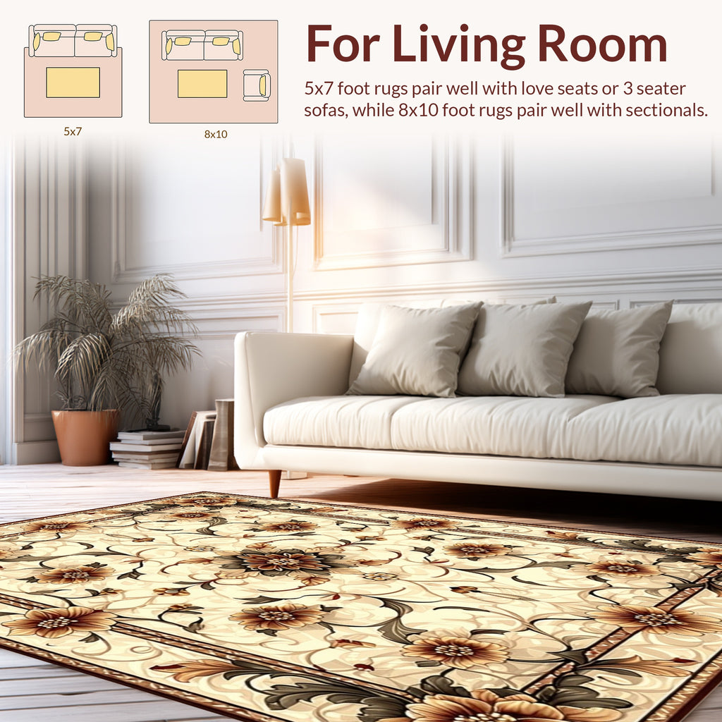 Classic Floral Patterned Rug
