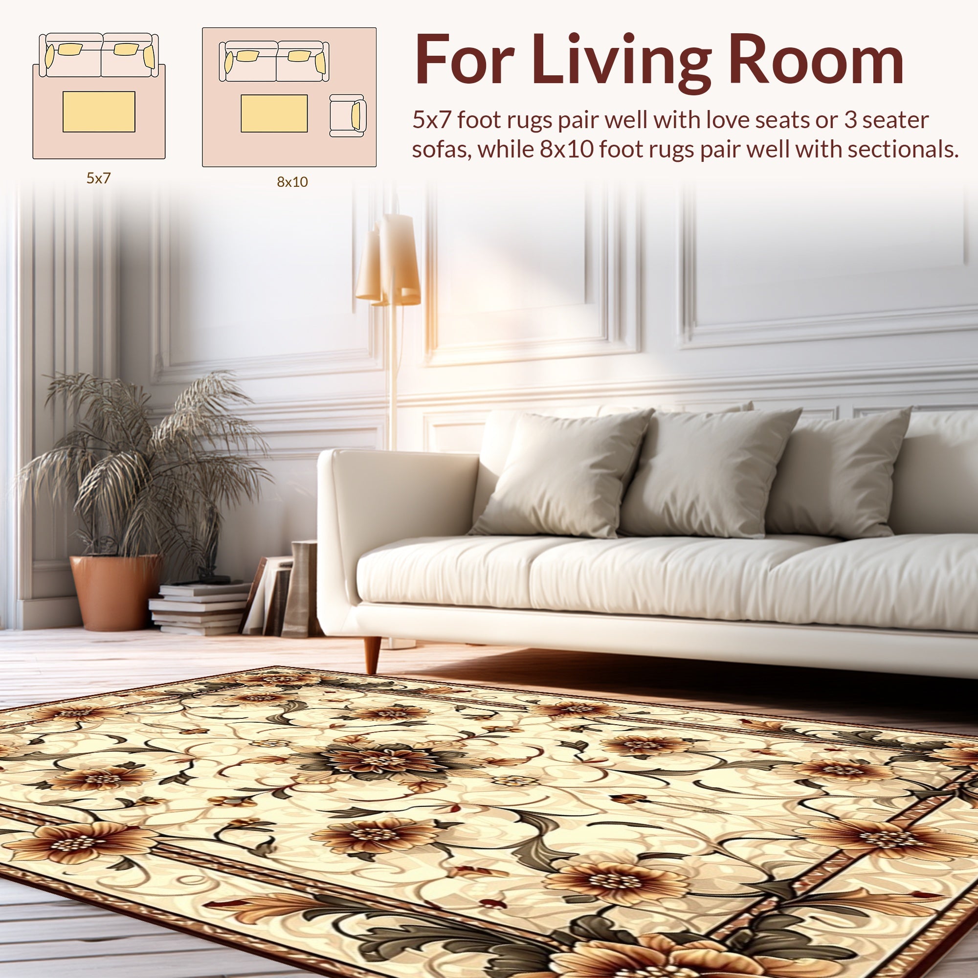 Classic Floral Patterned Rug