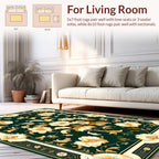 Ornate Floral Garden Pattern Rug