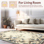Floral Vine With White Flowers Rug