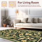 Art Nouveau Floral Vine Pattern Rug