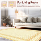 Intricate Golden Lattice And Border Rug