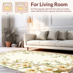 Delicate Floral Vine Border Design Rug