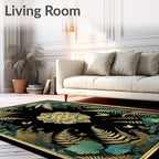 Lush Fern Butterfly Mandalat Rug