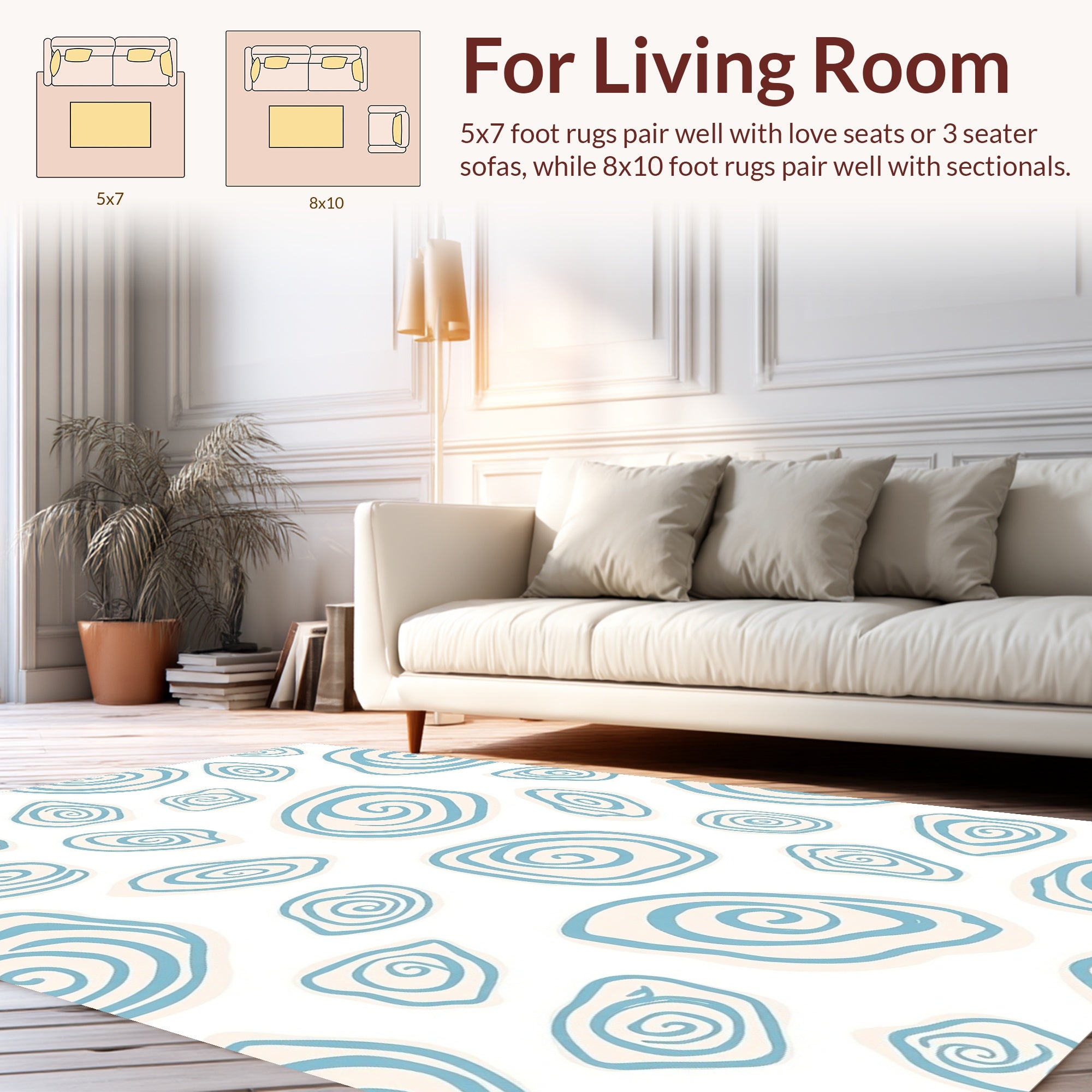 Abstract Swirl Pattern Rug