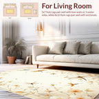 Delicate Dragonfly Floral Pattern Rug