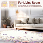 Floral Butterfly And Bloom Design Rug