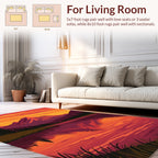 Majestic Mountain Sunset Reflections Rug