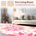 Pink Floral Mandala Pattern Rug