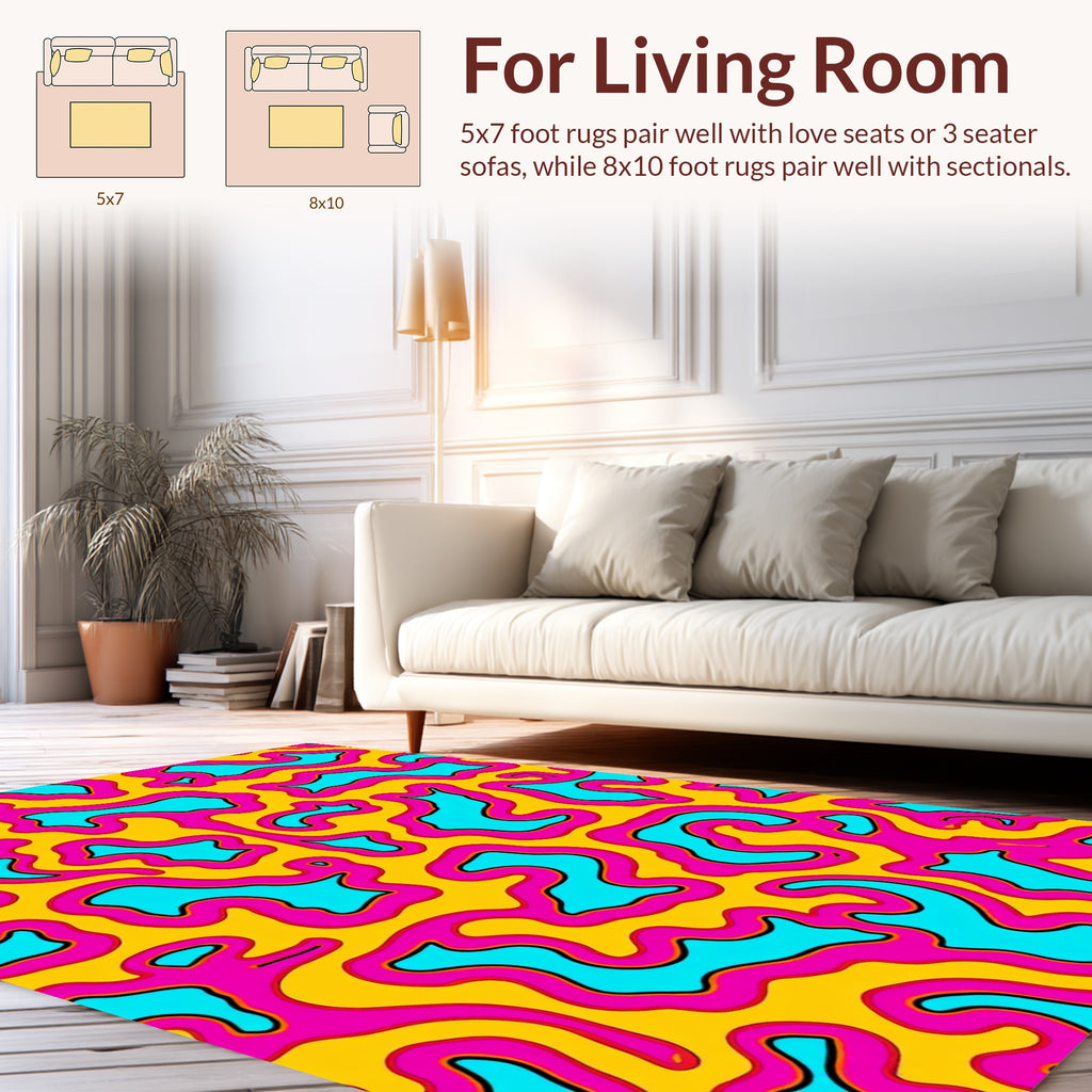 Bold Abstract Organic Shapes Rug