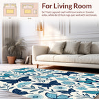Beautiful Butterfly and Floral Pattern Rug