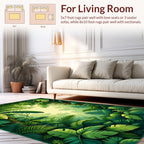 Lush Jungle Tropical Foliage Design Rug
