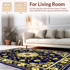 Ornate Floral Medallion Pattern Rug