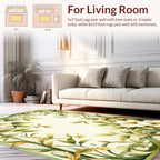 Elegant Floral Leaf Border Design Rug